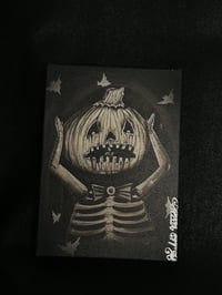 Image 2 of “ Jack-O-Lantern Rag Doll“ Mini Canvas Print