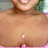 Image 1 of Gold Frosted Bead Necklace