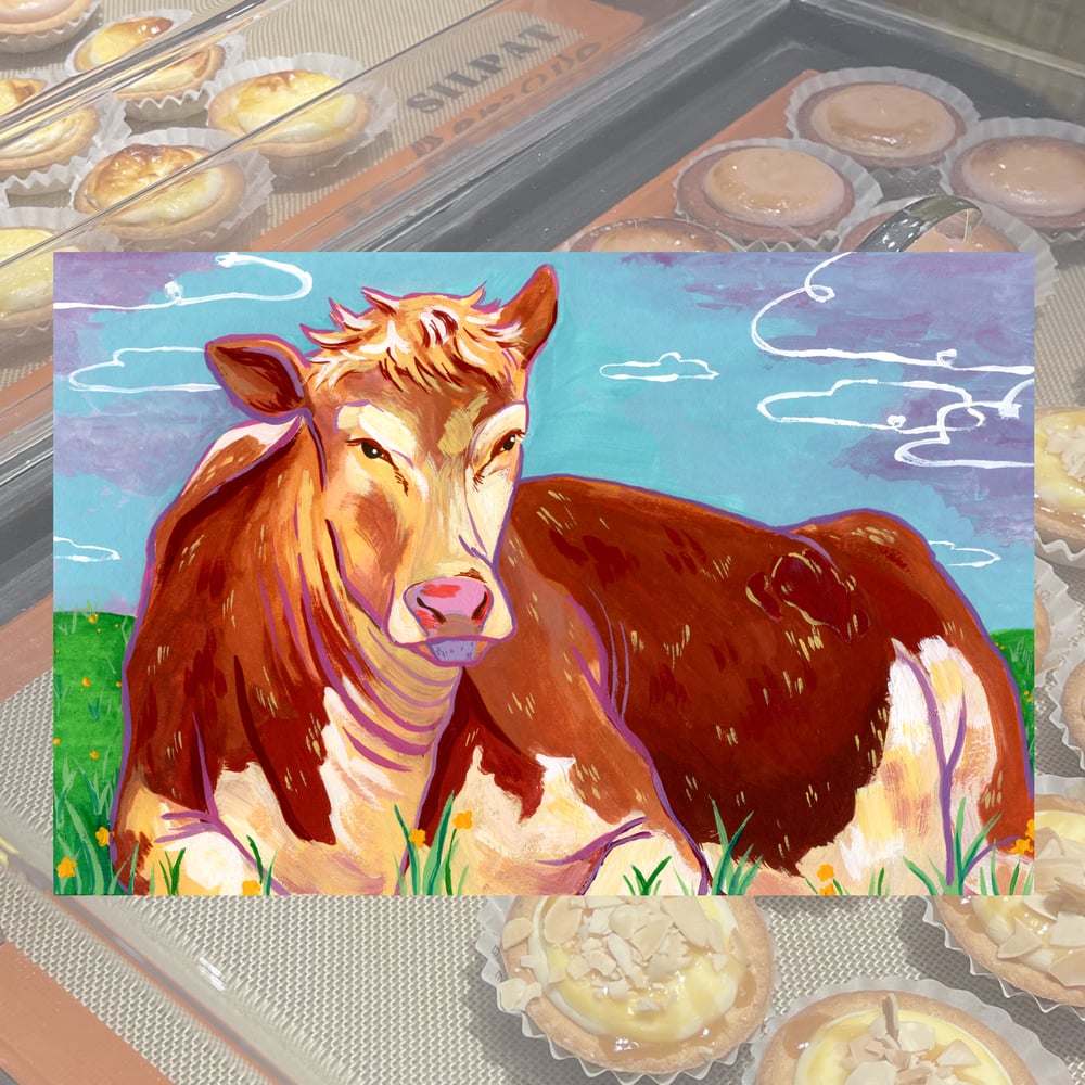 Image of Happy Cow Mini Print