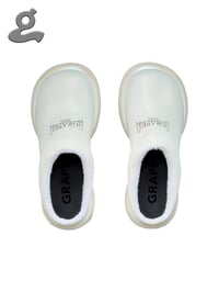 Image 3 of White Logo Platform Slippers