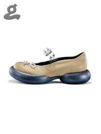 Image 3 of Khaki Rivet Mary Jane Shoes