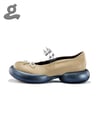 Khaki Rivet Mary Jane Shoes