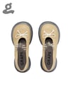 Khaki Rivet Mary Jane Shoes