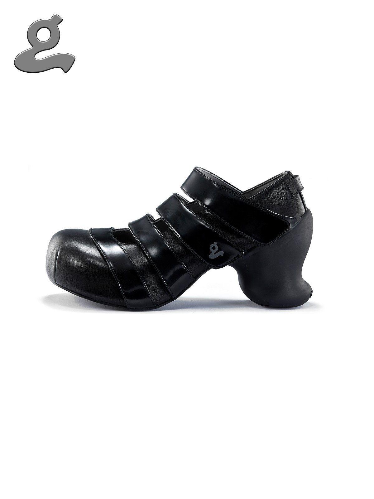 Black Velcro Platform Shoes | GRAPE