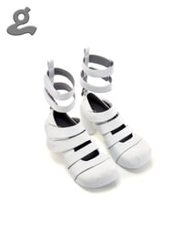 Image 1 of White Velcro Platform Shoes