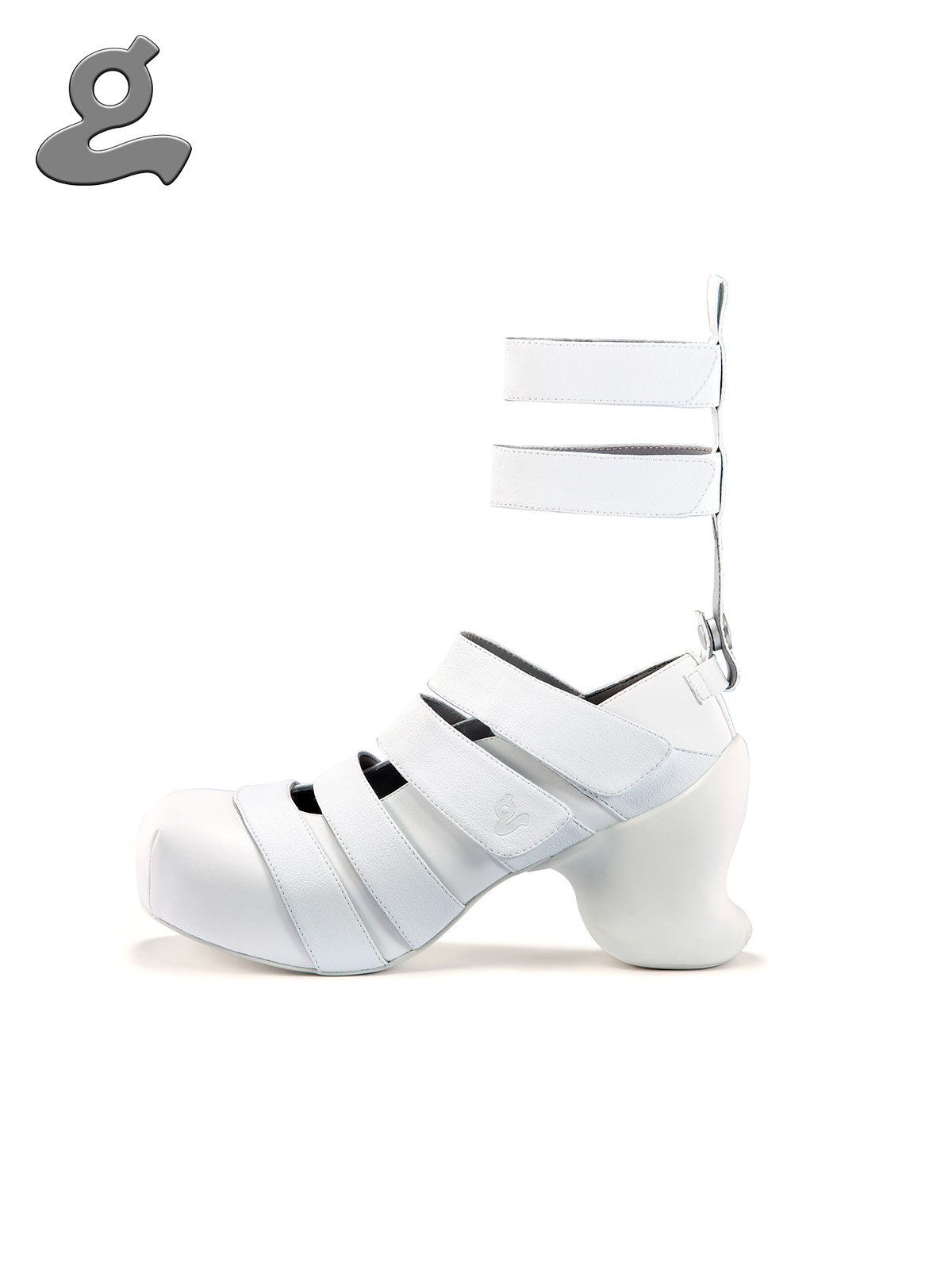 Image of [Pre-Order] White Velcro Platform Shoes