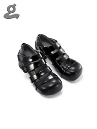 Image 2 of Black Velcro Platform Shoes