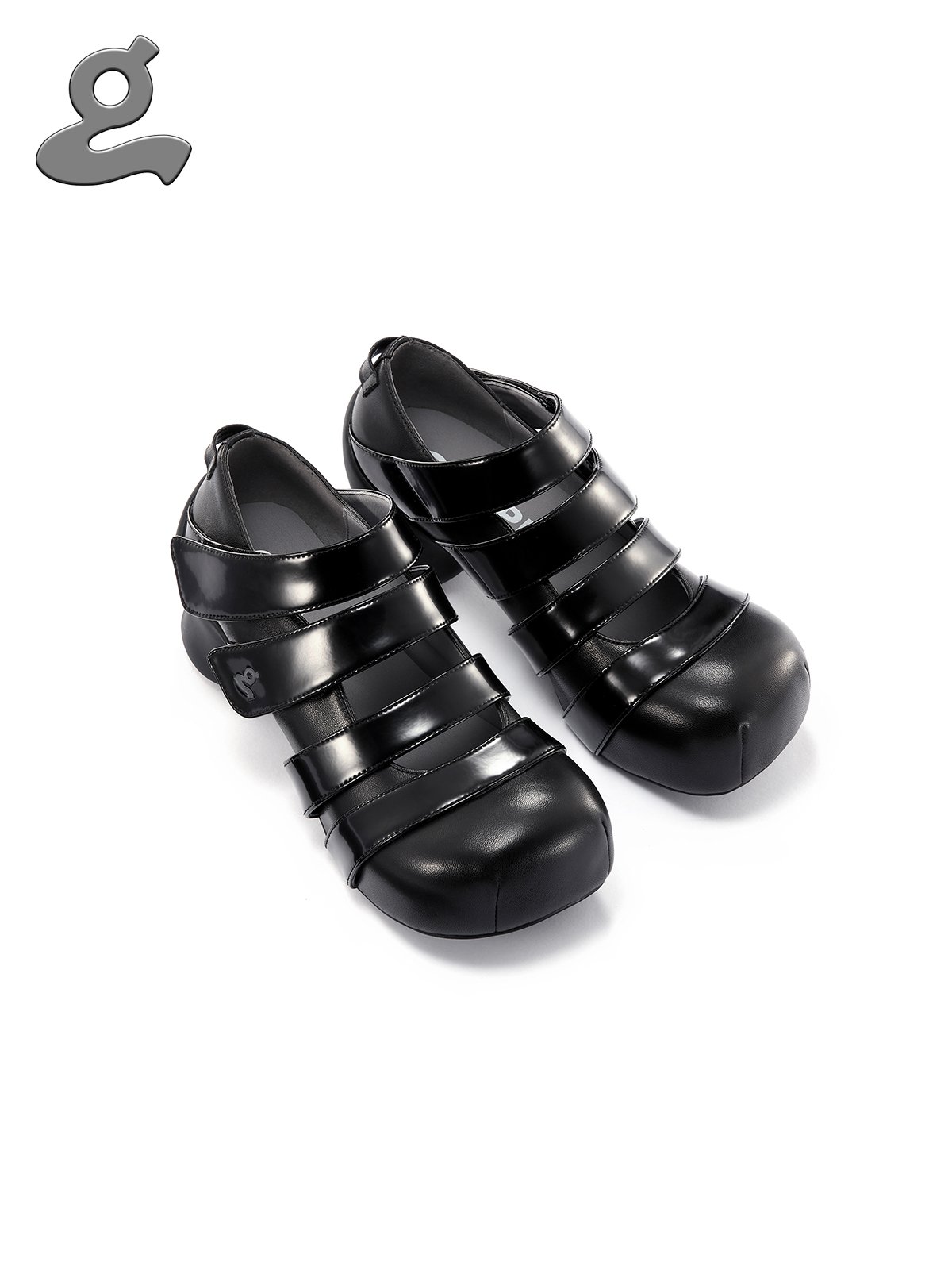 Image of [Pre-Order] Black Velcro Platform Shoes