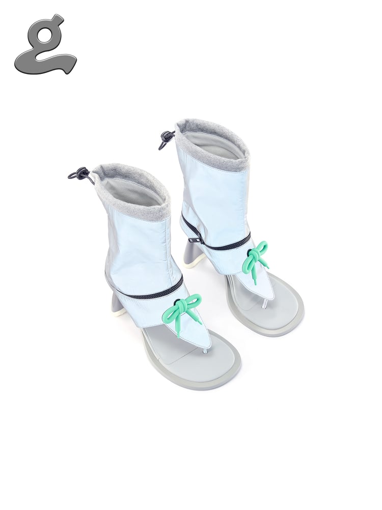 Image of Grey Detachable Boot Sandals