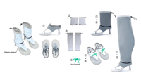 Image 3 of Grey Detachable Boot Sandals