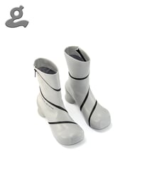 Image 1 of Grey Spiral Zipper Boots
