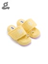 Yellow Embroidered Velcro Slippers