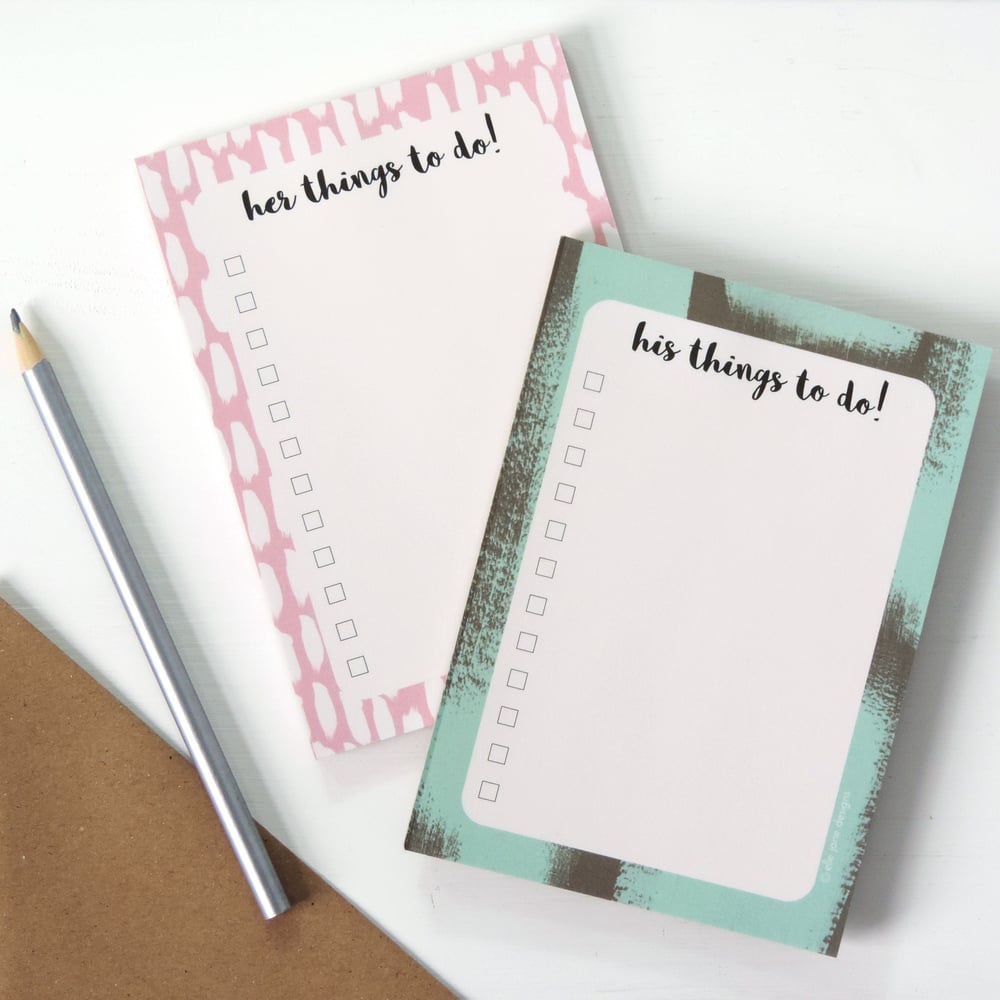 Image of  His And Her 'Things To Do' Notepads