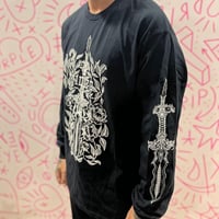 Image 1 of  Indigo Floral Sword Longys