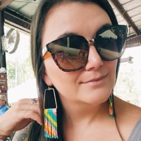 Image 5 of Pastel Striped Fringe Earrings