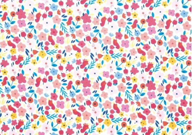 Katia Popline Estampada flores - Disponível em loja fsica