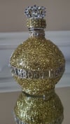 Gold glittery liquor bottle 