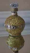 Gold glittery liquor bottle 