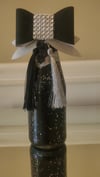 Black & Silver glitter bottle 