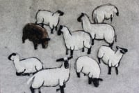 Image 2 of Felted wall hanging "Sheep"