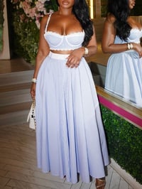 Image 3 of Lace Trim Cami and Skirt Two-Piece Set