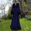 Midnight Blue "Rita" Sheer Dressing Gown 
