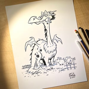 THE DRAGONS OF WESTMARCH: “Lunch” Original Art by Otis Frampton