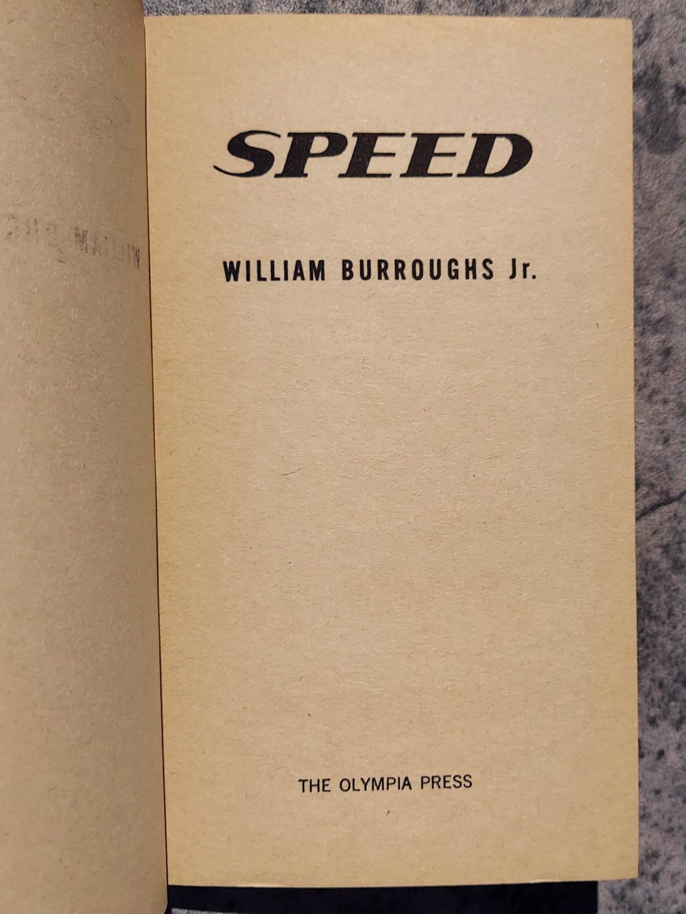 Speed, by William S. Burroughs Jr.