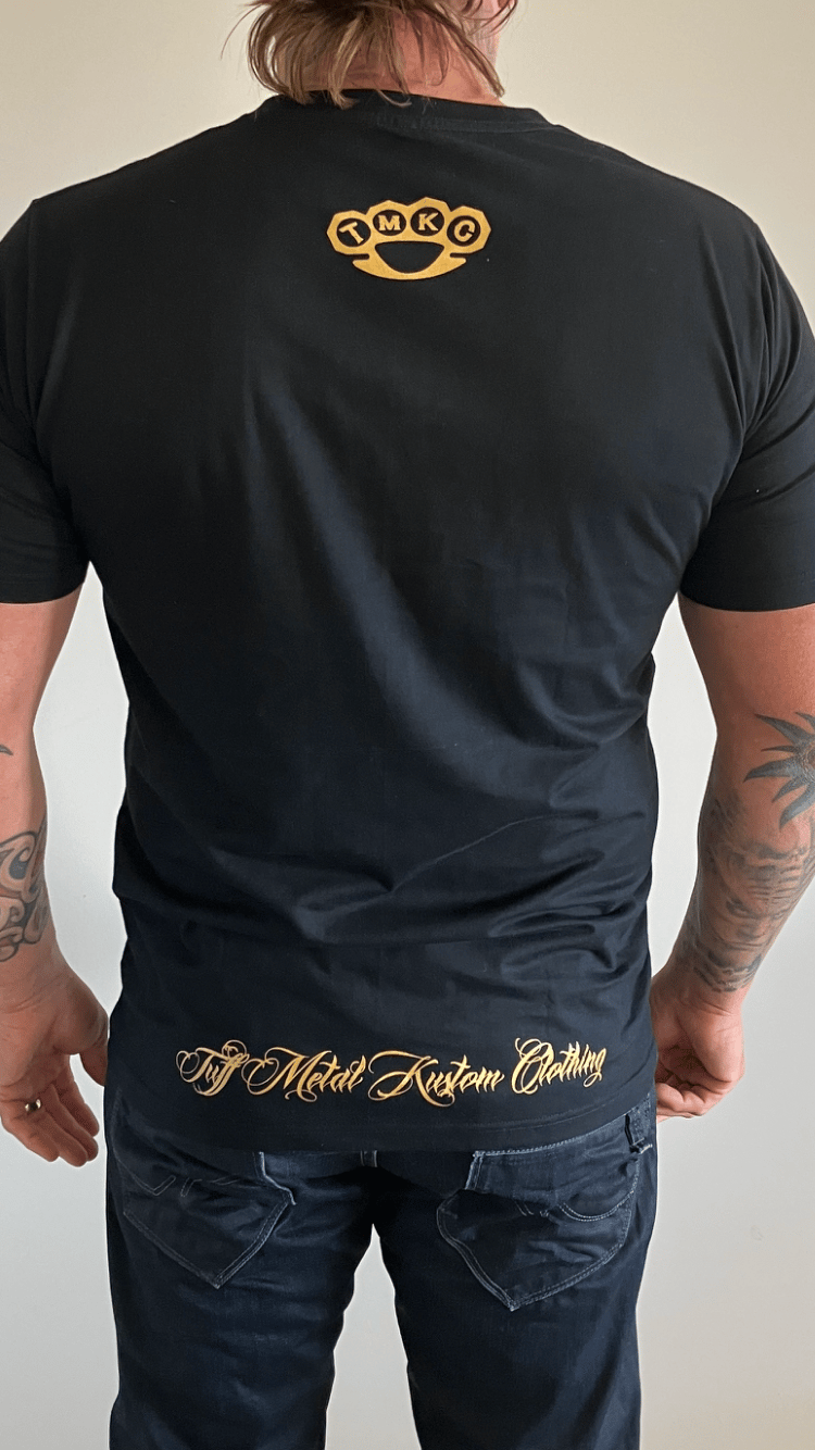 Image of “Snitches get Stitches”Black and Gold Tees