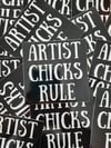 Artist Chicks Rule. Vinyl decal