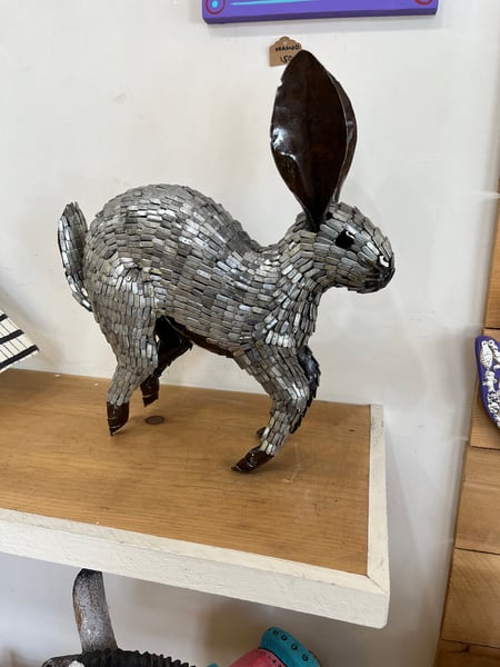 Image of Running Rabbit Sculpture