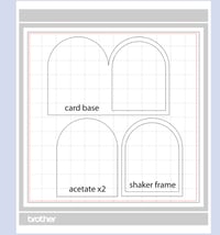 Image 1 of A2 Shaped Arch Shaker Card CUT FILE for Brother Scan&Cut