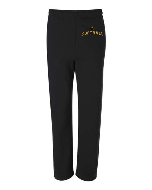 Image of Lady Raider Softball Open bottom sweat pants