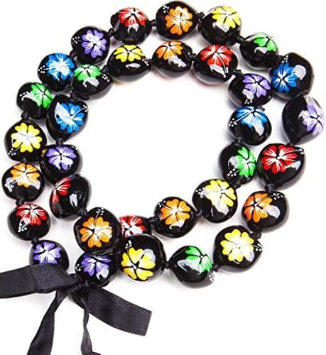 Image of Rainbow_kukui-nut lei (34 inches)
