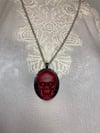 Red Lucky Gris Gris Skull by Ugly Shyla 