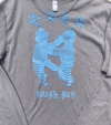 Em+lu tough guy, grey thermal with blue/white layered print