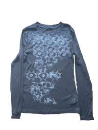 grey thermal with white print