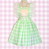 Ruffle Apron Skirt: Melon Soda