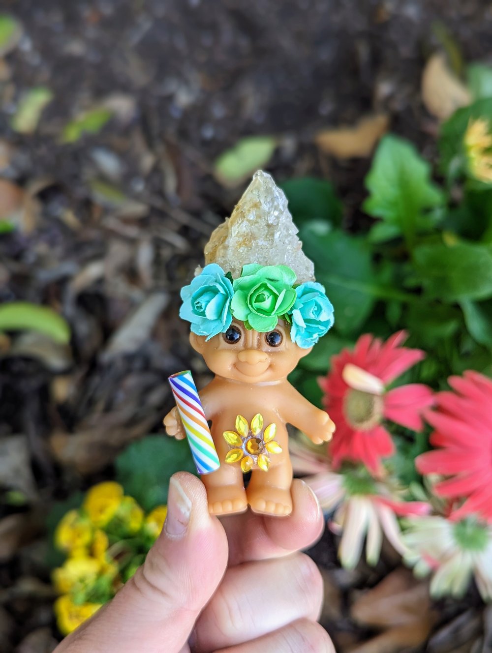 Citrine Lucky Shorty Troll 3.5"