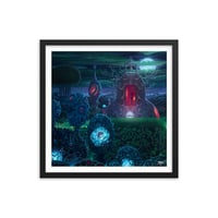 Image 1 of She Tends To Her Garden At Night - 18" x 18" Framed poster by Mark Cooper Art