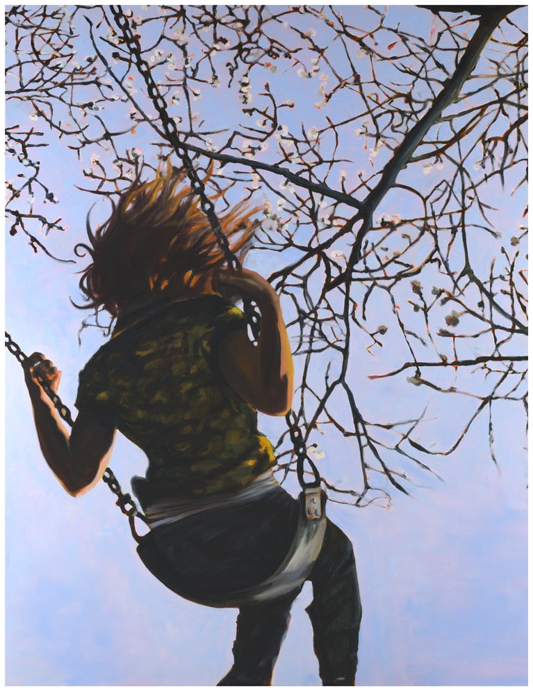 Image of woman on a swing - Limited edition