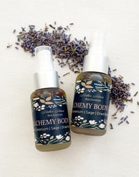 Image 2 of ALCHEMY Body Oil | Organic Hemp oil, Rose Geranium, Sage & Dried Botanicals 