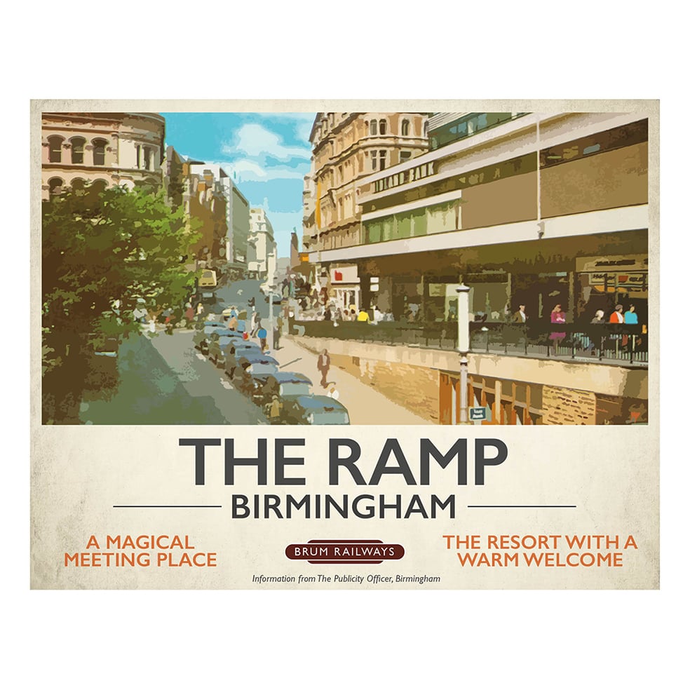 The Ramp Birmingham Vintage Railways Travel Poster | Draw My City