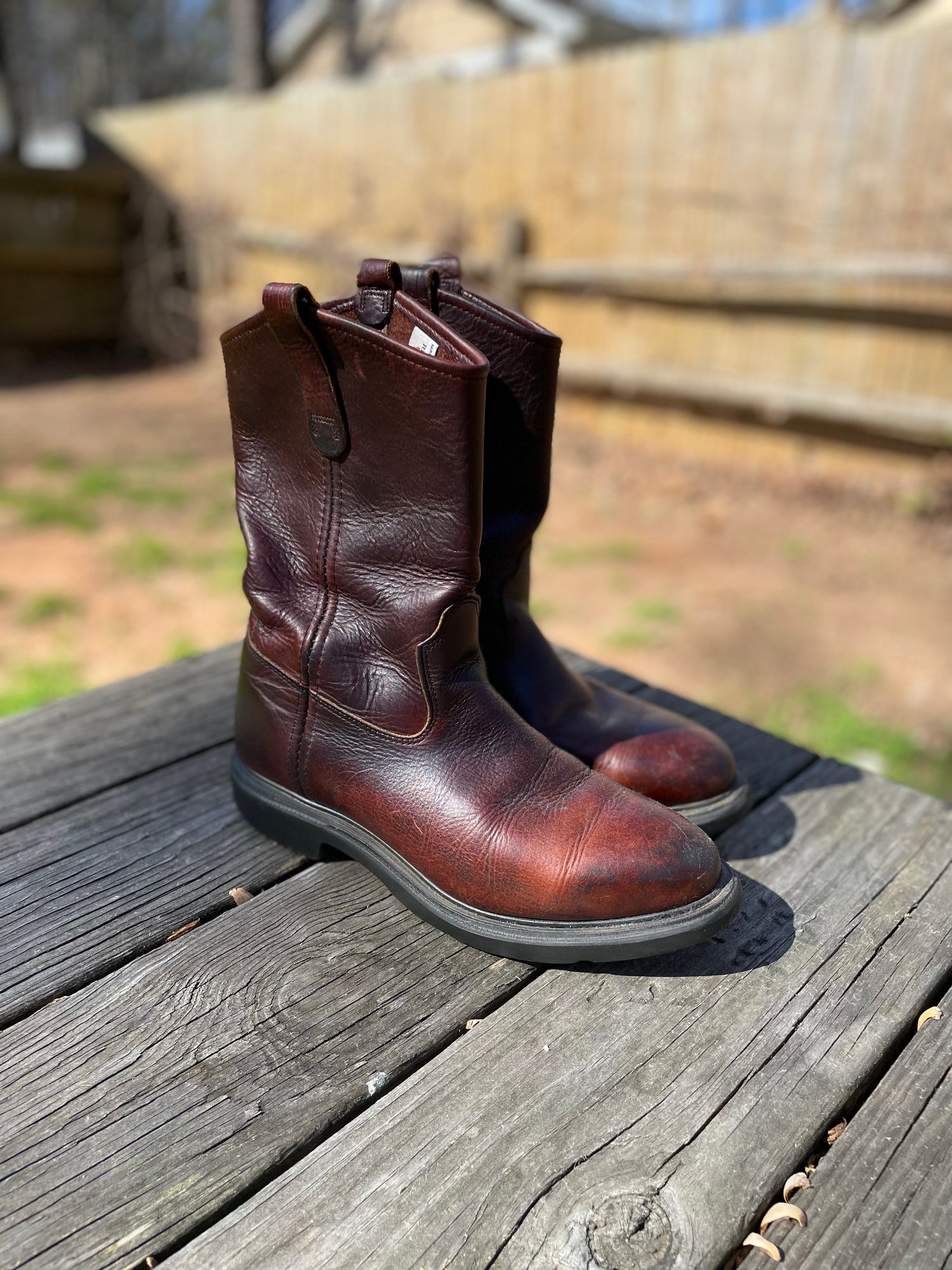 Image of Redwing Pecos boots. 