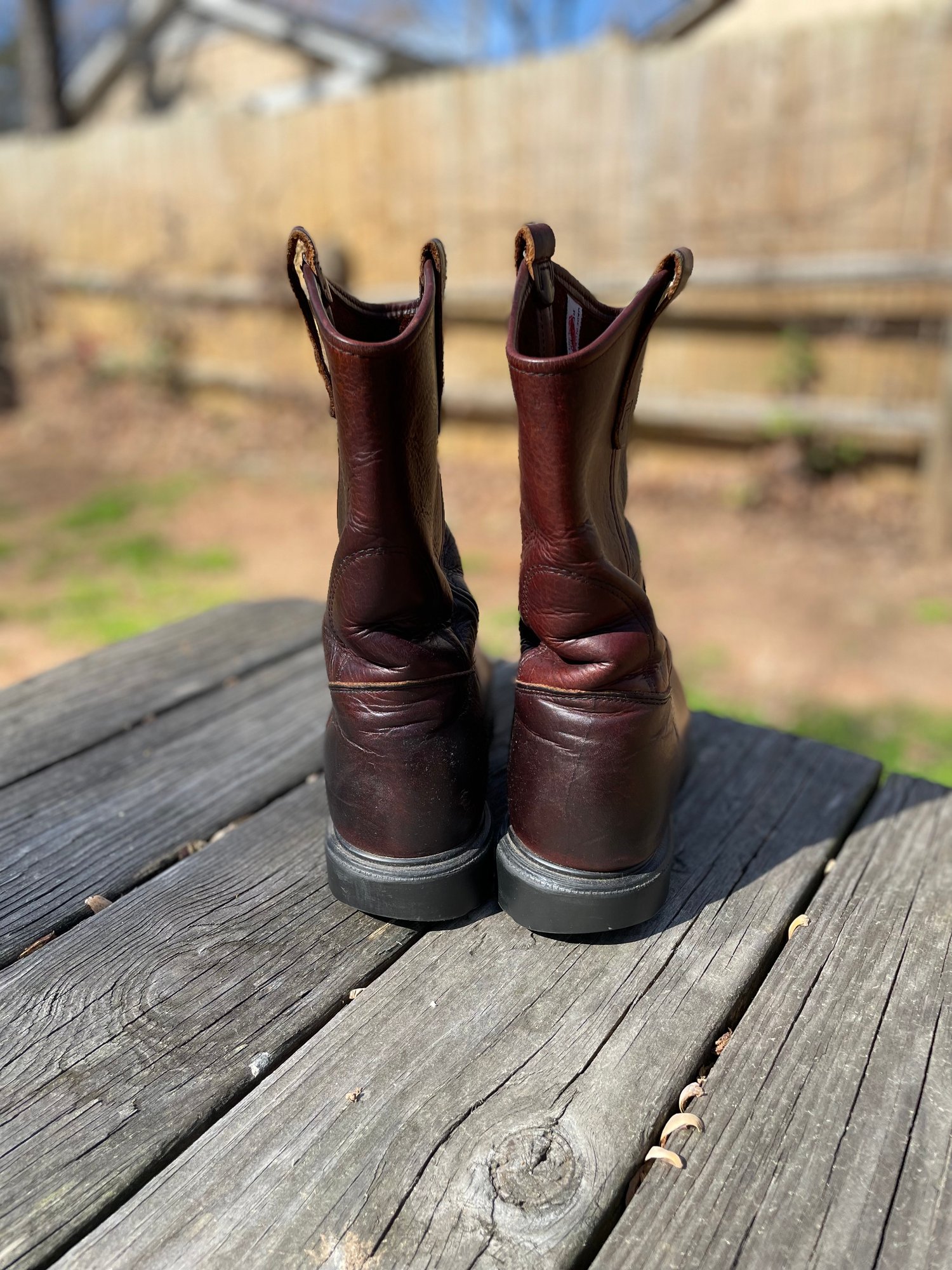Image of Redwing Pecos boots. 