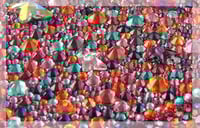 Image 3 of 'Hearts & Flutters' in Berry Tangerine. Fully covered case.