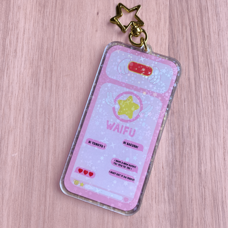 CC Sakura phone acrylic keychain Image 2