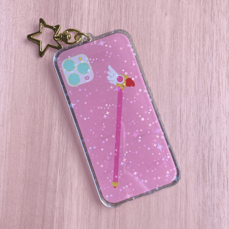 CC Sakura phone acrylic keychain Image 3