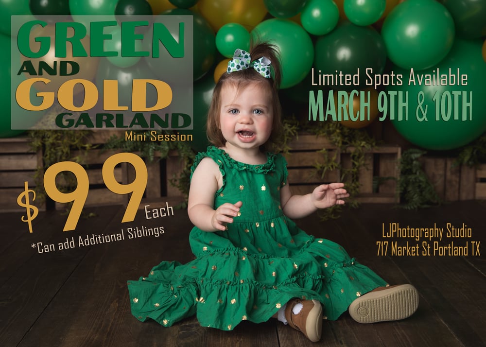 Image of Green & Gold Garland Mini Sessions