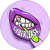 Cybertease logo sticker